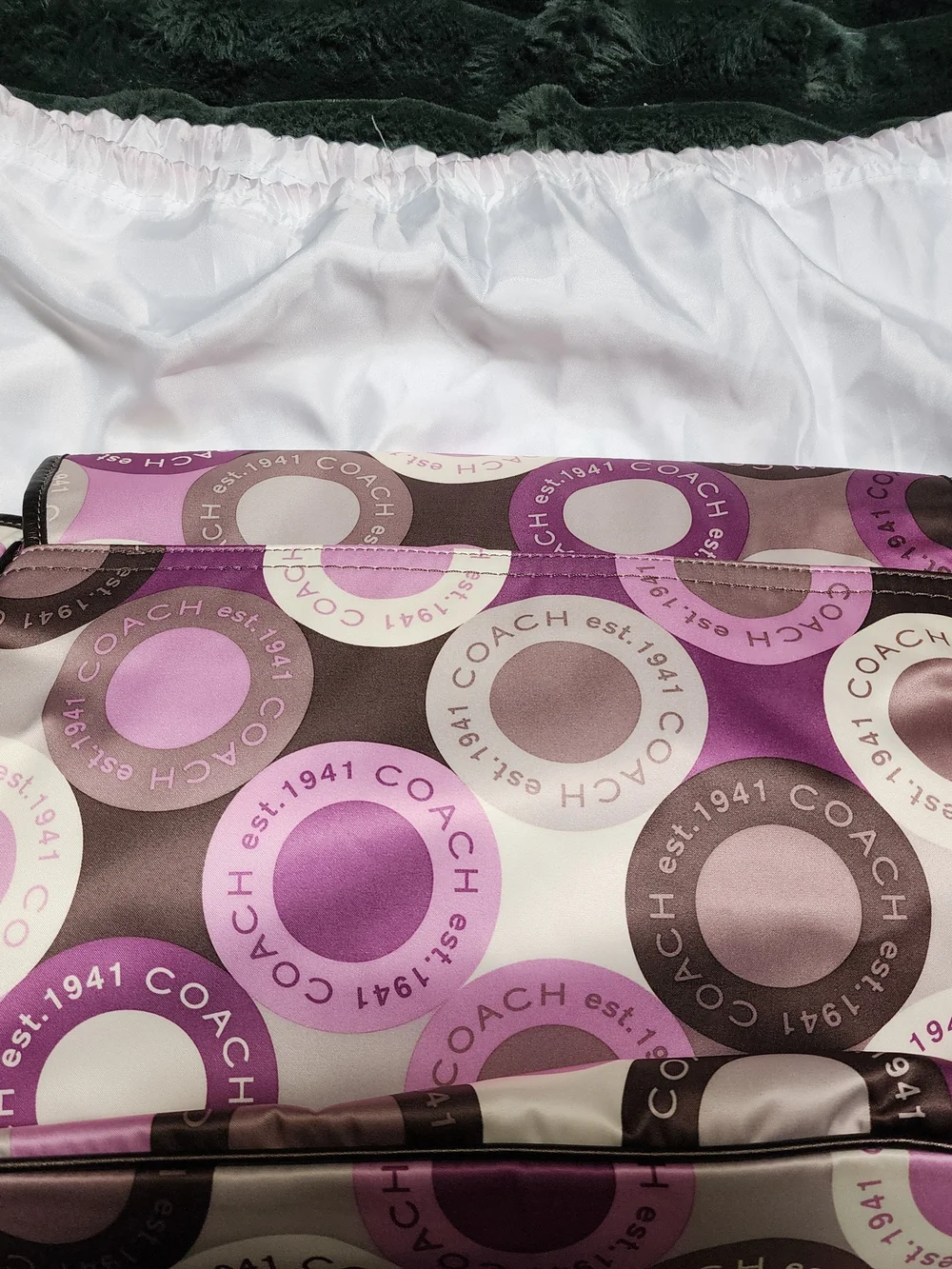 Coach Circular-Print Crossbody/Diaper Bag with Removable Strap